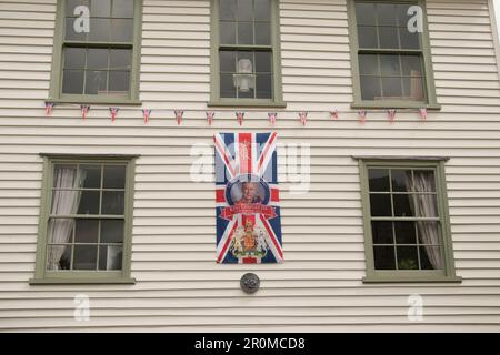 King Charles 3rd III Coronation decorations Stock Photo