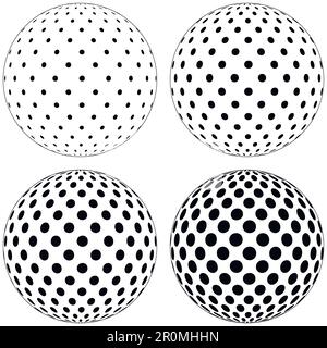 Radial halftone dots. Spotted and dotted stains gradient background ...