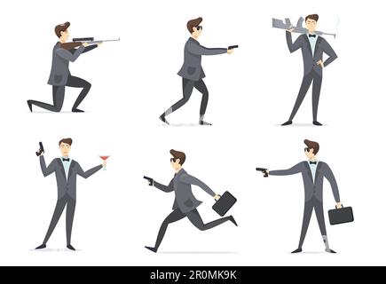 Emissary man adventures set Stock Vector