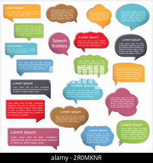 Colored speech bubbles with shadows, vector eps10 illustration Stock Vector