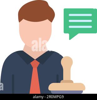Legal Advisor icon vector image. Suitable for mobile application web application and print media. Stock Vector