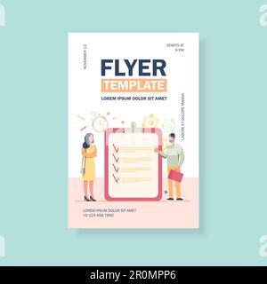 Managers with task list Stock Vector
