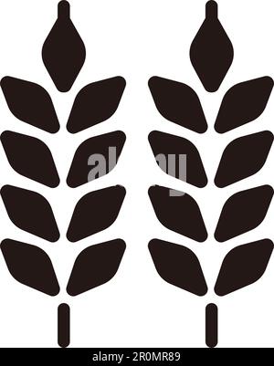 Wheat (grains, cereals)  vector icon illustration Stock Vector
