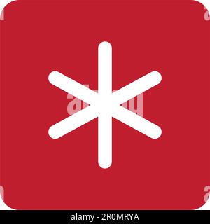 Keycap Asterisk icon vector image. Suitable for mobile application web application and print media. Stock Vector