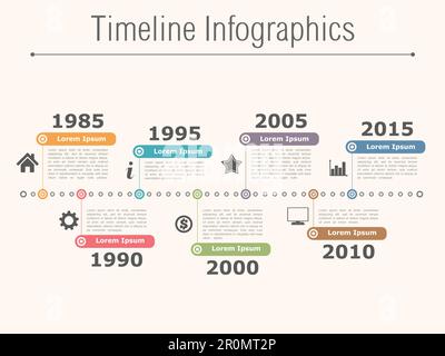 Timeline infographics design template, vector eps10 illustration Stock Vector