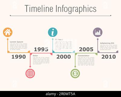 Timeline infographics design template, vector eps10 illustration Stock Vector