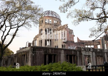 Hiroshima, Japan. 30th Mar, 2023. This picture shows the World Heritage A-bomb Dome at the Peace Memorial Park in Hiroshima, western Japan on Thursday, March 30, 2023. Group of Seven economic country leaders will gather at the G7 Hiroshima summit meeting this month. (photo by Yoshio Tsunoda/AFLO) Stock Photo