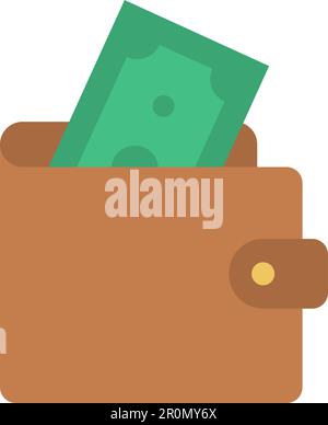 Money in Wallet icon vector image. Suitable for mobile application web application and print media. Stock Vector