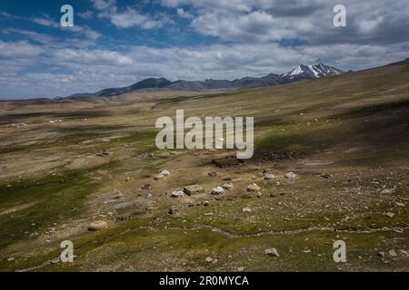 Kyrgyz settlement in Pamir, Afghanistan, Asia Stock Photo