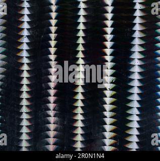 Broken stripes of muted color on black background Stock Photo