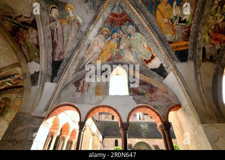 Cloister, Cathedral of Bressanone in Valle Isarco, South Tyrol, Italy Stock Photo
