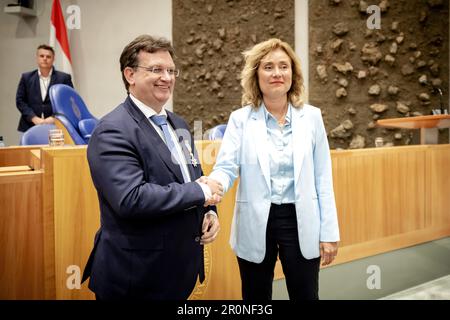 THE HAGUE - CDA Member of Parliament Jaco Geurts during the farewell in the House of Representatives. With the departure of Mulder and Geurts, the counter stands at five interim departing CDA MPs. ANP ROBIN VAN LONKHUIJSEN netherlands out - belgium out Stock Photo