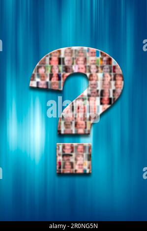 question mark filled with people Stock Photo