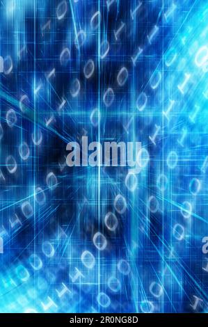 blue abstract technology cyberspace background Stock Photo