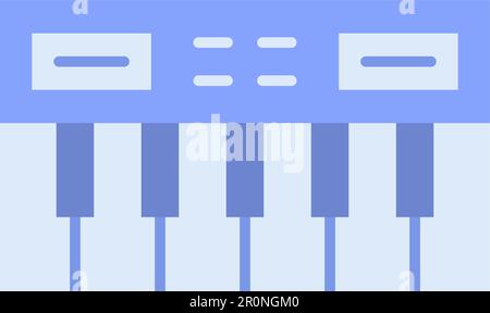 Piano Keyboard icon vector image. Suitable for mobile application web application and print media. Stock Vector