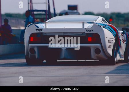 Jaguar XJ220 racing car at the Italian GT Binetto, Italy 1993 Stock Photo