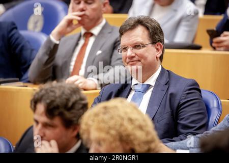 THE HAGUE - CDA Member of Parliament Jaco Geurts during the farewell in the House of Representatives. With the departure of Mulder and Geurts, the counter stands at five interim departing CDA MPs. ANP ROBIN VAN LONKHUIJSEN netherlands out - belgium out Stock Photo