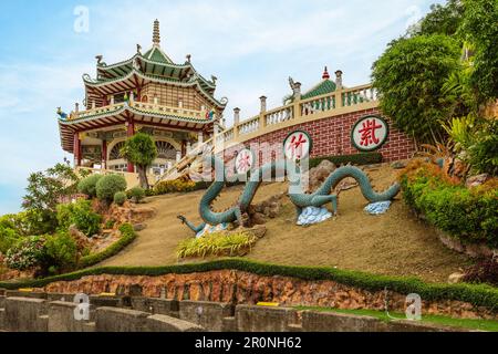 Cebu Taoist Temple in Beverly Hills Subdivision of Cebu, Philippines. Translation: Purple bamboo grove Stock Photo