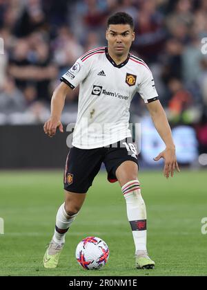 London, UK. 7th May, 2023. Casemiro of Manchester United during the Premier League match at the London Stadium, London. Picture credit should read: Paul Terry/Sportimage Credit: Sportimage Ltd/Alamy Live News Stock Photo