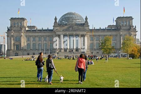 Berlin, Germany: The Reichstag Building, home of the German Parliament. Stock Photo