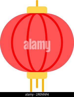 Red Paper Lantern icon vector image. Suitable for mobile application web application and print media. Stock Vector
