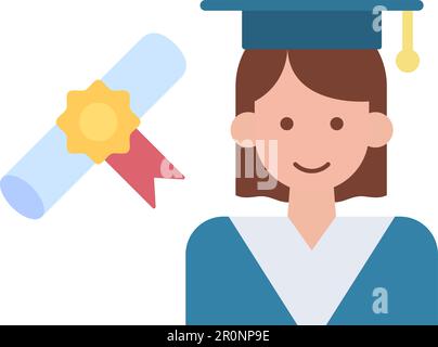 Receiving Degree icon vector image. Suitable for mobile application web application and print media. Stock Vector