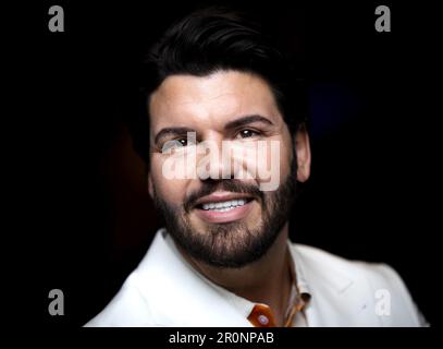 AMSTERDAM - Portrait of Roy Donders. The Tilburg reality star is known for television programs such as Stylist van het Zuiden and Roy Donders Always Wat Specials. ANP RAMON VAN FLYMEN netherlands out - belgium out Stock Photo