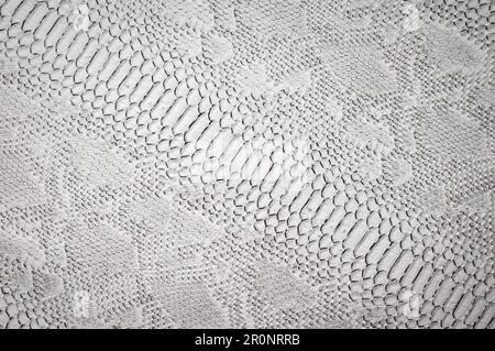 Vegan faux Snakeskin leather texture. minimalist and elegant textile. simple white backdrop Stock Photo