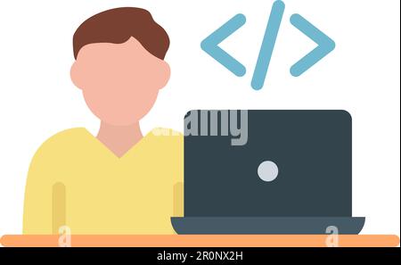 Software Developer icon vector image. Suitable for mobile application web application and print media. Stock Vector