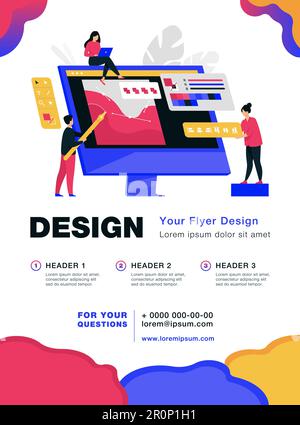 Digital designers team drawing with pen Stock Vector