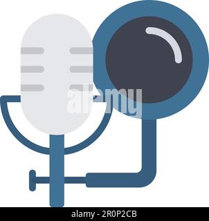 Studio Microphone icon vector image. Suitable for mobile application web application and print media. Stock Vector