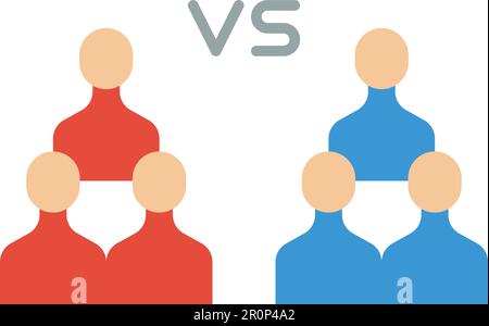 Team Vs Team icon vector image. Suitable for mobile application web application and print media. Stock Vector