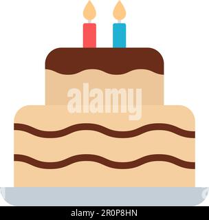 Two layered cake icon vector image. Suitable for mobile application web application and print media. Stock Vector
