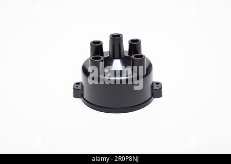 Distributor cap on white background Stock Photo