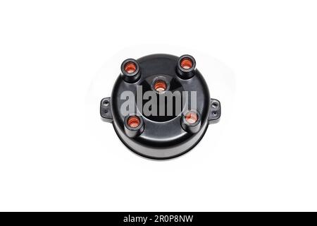 Distributor cap on white background Stock Photo