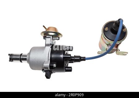 Ignition system distributor isolated on a white background Stock Photo -  Alamy