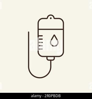 Infusion line icon Stock Vector