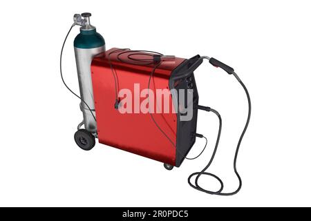 3D rendering machine welding equipment. Stock Photo