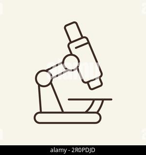Microscope line icon Stock Vector