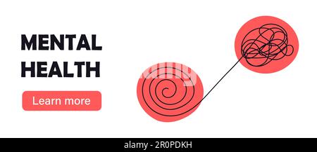Mental health problems. Help to unravel the psychological problem Stock Vector