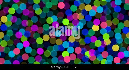 Confetti bright noise seamless pattern. Abstract multicolor vector background with polka circles. Fun wallpaper with festive colorful poka dots. Moder Stock Vector