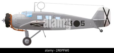 Junkers W 34hi (43○5) of the Wetteraufstiege-Stelle of the Legion Condor, 1937 Stock Photo