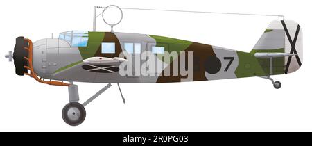 Junkers W 34hi (43○7) of the Spanish Air Force, 1939 Stock Photo