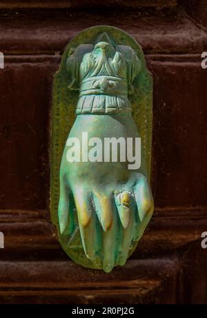 Door knocker in Rethymno, Crete Stock Photo