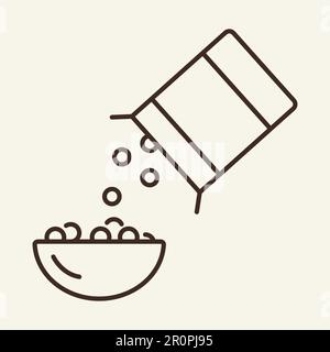 Cornflakes line icon Stock Vector