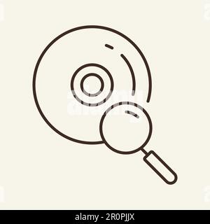 CD scan line icon Stock Vector