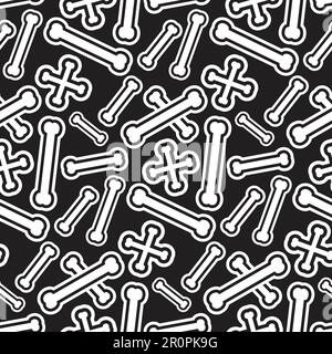 Happy Halloween Seamless Pattern. Scary and horror background. 31th October ornament for kid and youth stuff. Vector Stock Vector