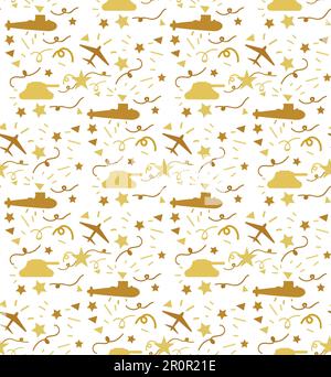Background of the patriots day. Military ornament. Victory Day Seamless Pattern. Vector Stock Vector