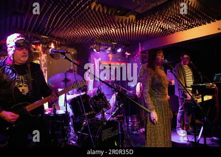 Indie band Silver Biplanes on stage at the Hope & Anchor pub, Islington, London, 03/03/2023. Stock Photo