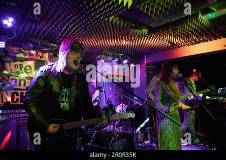 Indie band Silver Biplanes on stage at the Hope & Anchor pub, Islington, London, 03/03/2023. Stock Photo